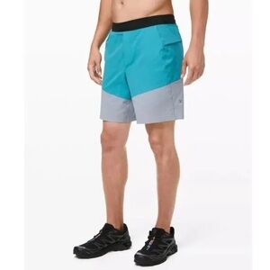 Lululemon Athletica Men's Blue and Gray Athletic Shorts